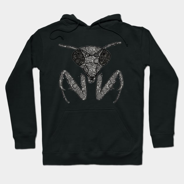 Praying Mantis Paisley Insect t shirt Hoodie by creaturely